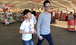 Con trai Quang Dũng - Jennifer Phạm lớn như thổi khi đi chơi cùng bố 