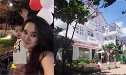 Trước khi qua Mỹ sinh con, Vy Oanh tổ chức sinh nhật cho chồng ở biệt thự siêu sang