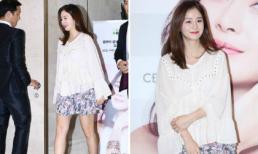 Kim Tae Hee lần đầu xuất hiện sau khi thông báo có bầu 