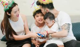 Vợ chồng Ưng Hoàng Phúc cực tình cảm bên hai con trai