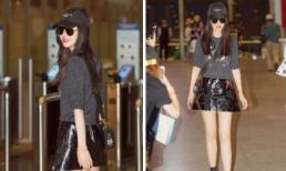 Angela Baby mặc lại chiếc váy bị chê như túi nilon khi lên đường sang Paris 