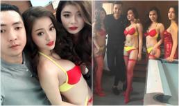 Hot girl Thúy Vi ăn mặc gợi cảm làm 'tay vịn' trong quán bi-a?