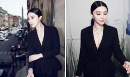 Phạm Băng Băng quý phái khoe ngực đầy trong set đồ đen hoàn hảo
