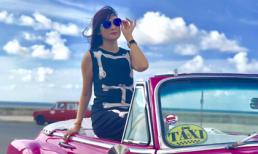 Diễn viên Hiền Mai tươi trẻ ở đất nước Cuba