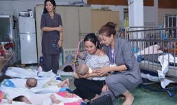 Vừa về Việt Nam, ca sĩ Maya cùng hoa hậu Bảo Anh đến chùa làm từ thiện