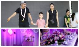 Trước ngày cưới, Lê Phương - Trung Kiên cùng con trai Cà Pháo tất bật chuẩn bị hôn lễ đậm chất tím