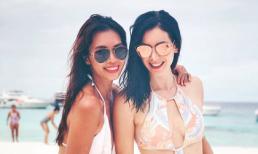 Hà Anh và Hoa hậu Hoàn vũ 2005 khoe thân hình nóng bỏng thiêu đốt ánh nhìn trên biển