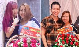 Khởi My rạng rỡ đến mừng sinh nhật mẹ chồng tương lai