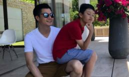 Quang Dũng và con trai Bảo Nam tận hưởng kỳ nghỉ hè vui vẻ