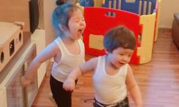 Cadie và Túc Mạch mặc đồ đôi, vui vẻ chơi đùa cùng nhau