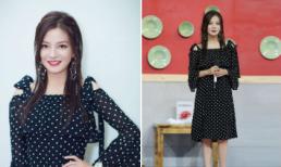 'Én nhỏ' Triệu Vy khoe nhan sắc trẻ trung như gái đôi mươi với đầm chấm bi