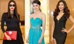 Lan Khuê diện cả 'cây đen' sang chảnh đến chúc mừng Thùy Dung thi Hoa hậu Quốc tế