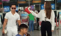 Giấu chuyện đi nghỉ dưỡng cùng, Kim Lý lại bị bắt gặp xách vali Hà Hồ và Subeo tại sân bay 