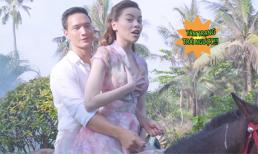 Cảm xúc trái ngược của Hồ Ngọc Hà và Kim Lý trong hậu trường MV khiến fans thích thú