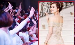 Đẹp như nữ thần, Lã Thanh Huyền bị fans vây kín