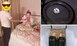 Quỳnh Thư được bạn trai giấu mặt tặng kim cương cùng nhiều đồ hàng hiệu