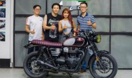 Khởi My cùng ông xã tương lai đi tân trang motor nửa tỷ trước đám cưới