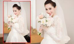 Cận cảnh váy cưới 'đẹp như mơ' đính hàng ngàn viên pha lê của Hoa hậu Đặng Thu Thảo