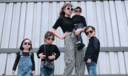 4 nhóc tỳ nhà Lý Hải siêu ngầu khi tạo dáng bên mẹ