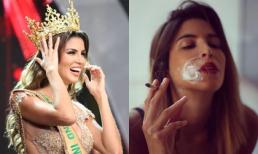 Vừa đăng quang, tân Hoa hậu Hòa bình Quốc tế 2017 gây xôn xao với hình ảnh 'phì phèo' thuốc lá