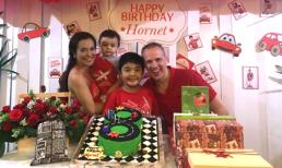 Lý Thanh Thảo tổ chức tiệc sinh nhật ngập sắc đỏ cho con trai đầu