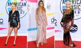Selena Gomez diện đầm da chất lừ đọ sắc cùng dàn sao trên thảm đỏ AMAs 2017