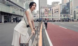 Á hậu Thanh Tú mặc mỏng manh dạo phố bất chấp thời tiết lạnh giá