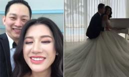 Hé lộ hậu trường chụp ảnh cưới của Trang Trần và ông xã