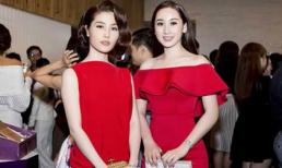 Á hậu Điện ảnh Xuân Quỳnh hội ngộ Diễm My 9x với váy đỏ nổi bật