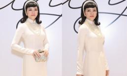 Lý Nhã Kỳ diện áo dài trắng quý phái nổi bật trên thảm đỏ thời trang