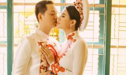 Trang Trần cùng chồng Việt kiều hôn nhau hạnh phúc trong bộ hình kỷ niệm