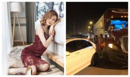 Fan lo lắng vì Ninh Dương Lan Ngọc bị va chạm xe hơi trên đường cao tốc 