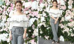 Khoe vai trần gợi cảm là vậy nhưng Lâm Tâm Như lại mất điểm vì phụ kiện này