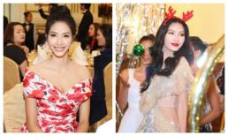 Hoàng Thùy mặt trắng bệch, tập cười kiểu hoa hậu tại Hoa hậu Hoàn vũ Việt Nam 2017