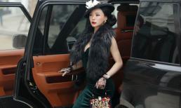 Á hậu Ngọc Quỳnh kiều diễm, ngọt ngào với áo choàng lông vũ