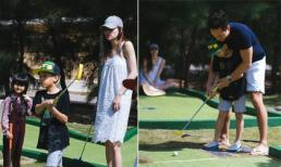 Kim Lý và Hồ Ngọc Hà đưa Subeo đi chơi golf