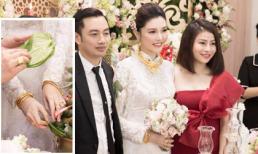 Choáng với số trang sức vàng mà Ngọc Duyên đeo 'nặng trĩu' trong ngày cưới