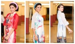 H'Hen Niê duyên dáng bên dàn người đẹp Hoa hậu Hoàn vũ tham gia chương trình xuân