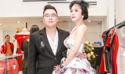 Á hậu Ngọc Quỳnh lộng lẫy như kiều nữ đến chúc mừng NTK Lê Hoàng Hải