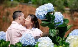 BTV Nguyễn Hoàng Linh ngọt ngào hôn chồng sắp cưới ở vườn hoa cẩm tú cầu