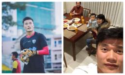 Thủ môn Bùi Tiến Dũng hội ngộ người thân cùng ăn bữa cơm đầm ấm