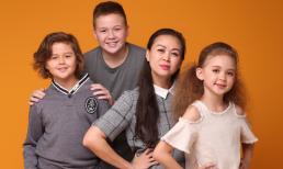 Cựu siêu mẫu Ngọc Nga khoe bộ ảnh hạnh phúc cùng các con