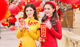 'Hội chị em' Kelly Nguyễn – Lilly Luta nền nã với áo dài Xuân xuống phố