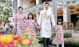 Gia đình Bình Minh thướt tha áo dài dạo phố ngày xuân