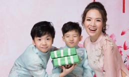Mẹ con Đan Lê rạng rỡ trong bộ ảnh chào năm mới
