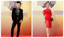 Nguyên Vũ lịch lãm trong vest đen, Phương Trinh Jolie quyến rũ với sắc đỏ
