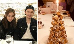 Huỳnh Hiểu Minh đặt bánh sinh nhật mạ vàng, mở tiệc mừng cho vợ ở nhà hàng hạng sang tại Paris