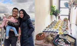 Vợ chồng Lam Trường tự tay làm tiệc thôi nôi cho con gái