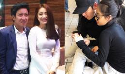 Lộ ảnh Trường Giang và Nhã Phương mặc đồ đôi, tựa vai nhau tình tứ 