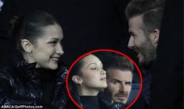 David Beckham bị 'soi' khi liên tục liếc nhìn siêu mẫu nóng bỏng Bella Hadid 